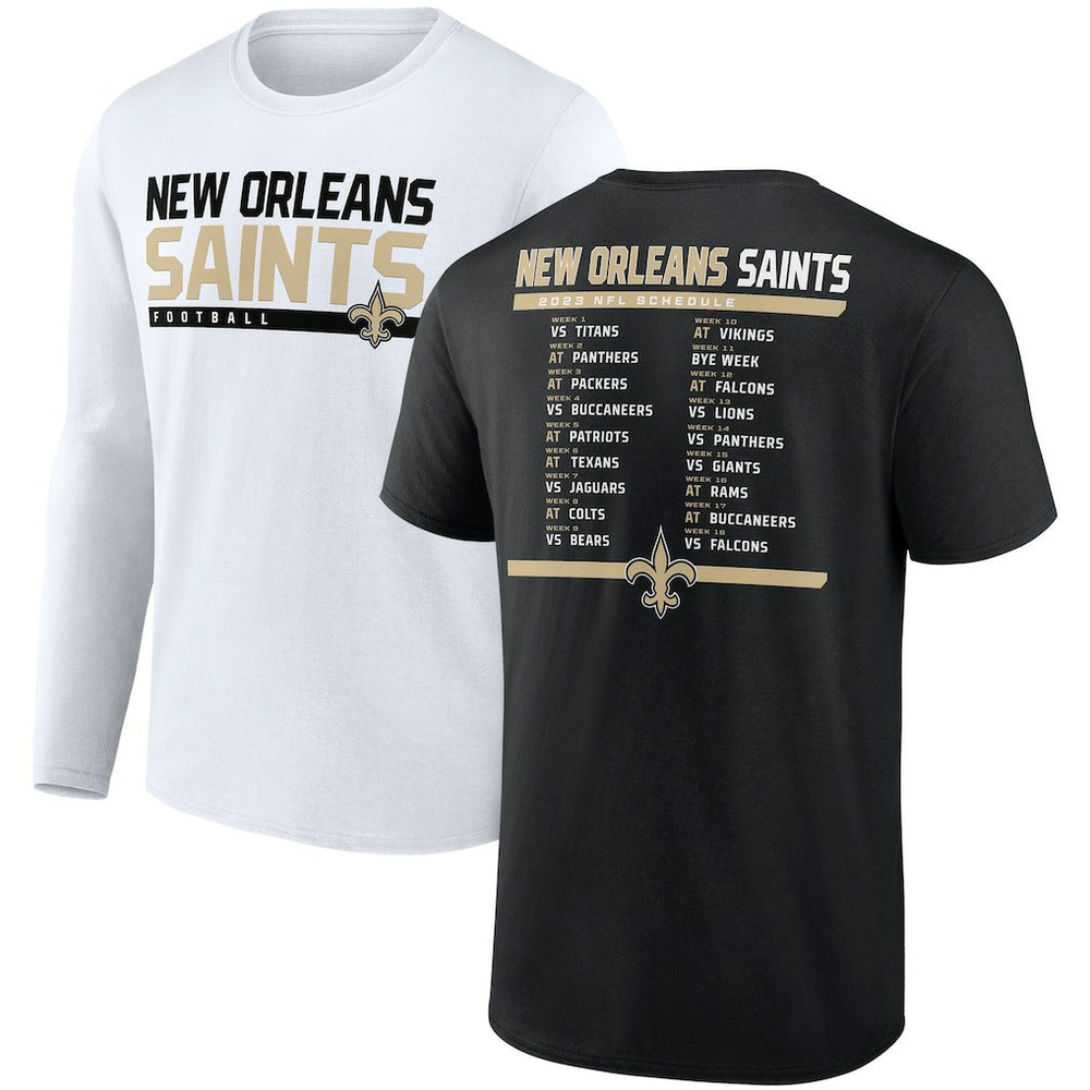 Two-Pack 2023 Schedule T-Shirt Combo Set - New Orleans Saints