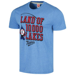 MLB Minnesota Twins Homage Land of 10,000 Lakes Hyper Local Tri-Blend T-Shirt