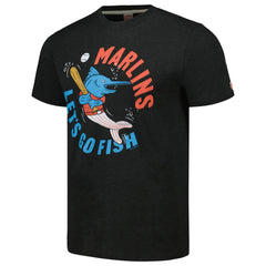 MLB Miami Marlins Homage Doodle Collection Let's Go Fish Tri-Blend T-Shirt