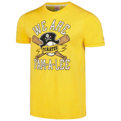 MLB Pittsburgh Pirates Homage Doodle Collection We Are Fam-A-Lee Tri-Blend T-Shirt