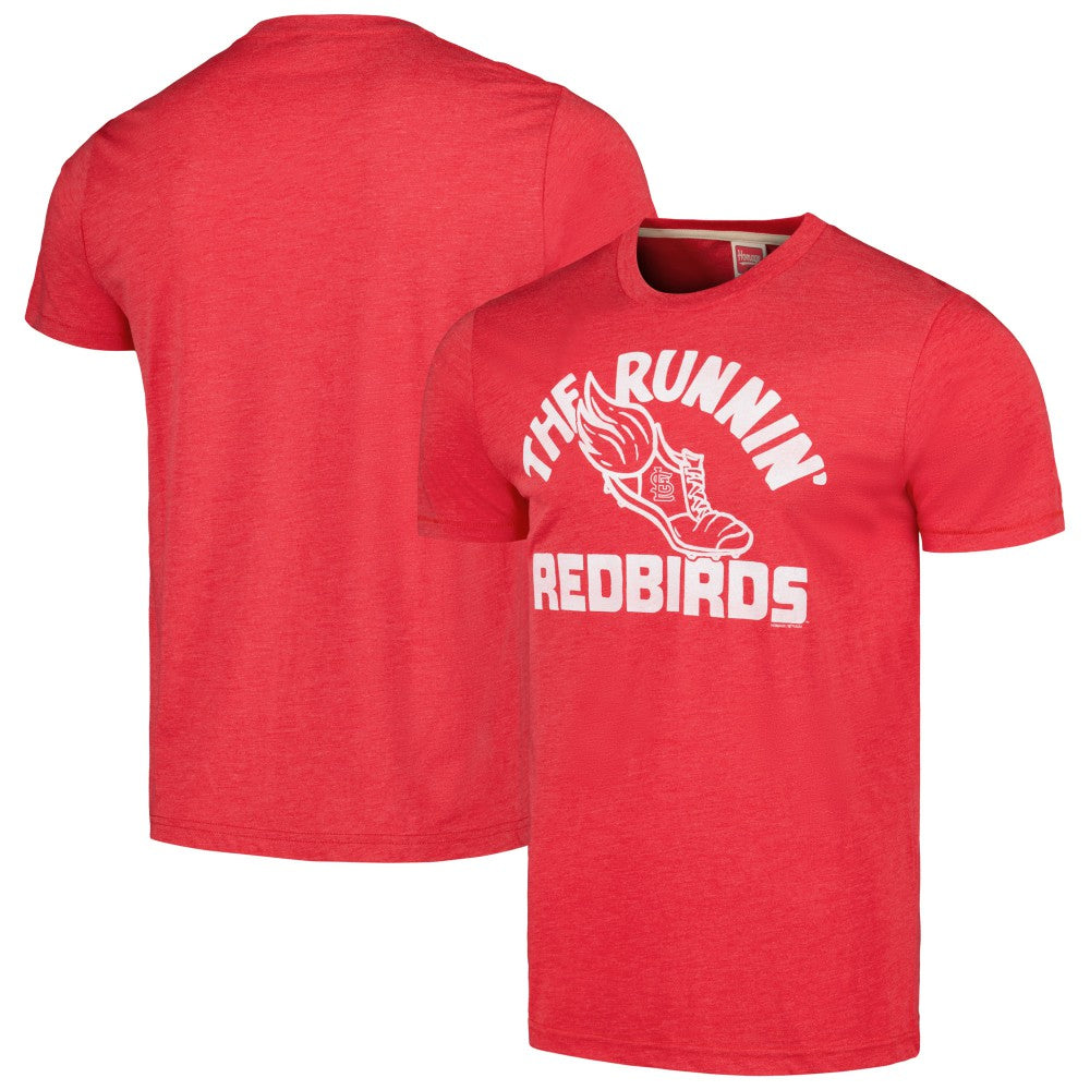 MLB St. Louis Cardinals Homage Doodle Collection The Runnin' Redbirds Tri-Blend T-Shirt