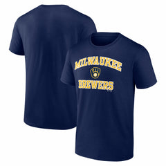 MLB Milwaukee Brewers Logo Athletic Heart and Soul T-Shirt