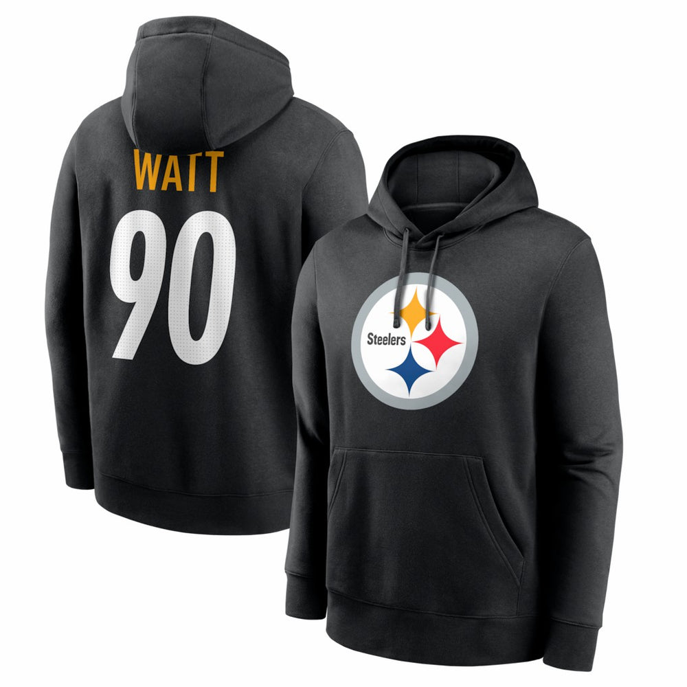 T.J. Watt Name & Number Fleece Hoodie - Pittsburgh Steelers