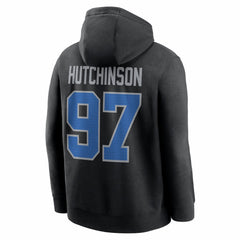 Aidan Hutchinson Name & Number Fleece Hoodie - Detroit Lions