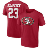 Christian McCaffrey Player Icon Name & Number T-Shirt - San Francisco 49ers
