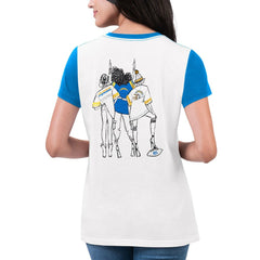 G-III 4Her by Carl Banks Women's Fashion Illustration T-Shirt - Los Angeles Chargers