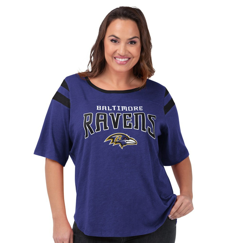 G-III 4Her by Carl Banks Women's Plus Size Linebacker T-Shirt - Baltimore Ravens