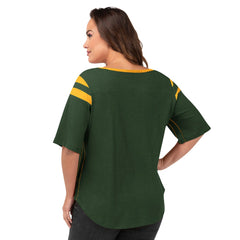 G-III 4Her by Carl Banks Women's Plus Size Linebacker T-Shirt - Green Bay Packers
