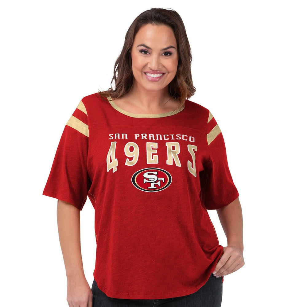 G-III 4Her by Carl Banks Women's Plus Size Linebacker T-Shirt - San Francisco 49ers