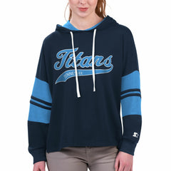 Starter Women's Bump And Run Long Sleeve Hoodie T-Shirt - Tennessee Titans