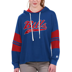 Starter Women's Bump And Run Long Sleeve Hoodie T-Shirt - Buffalo Bills