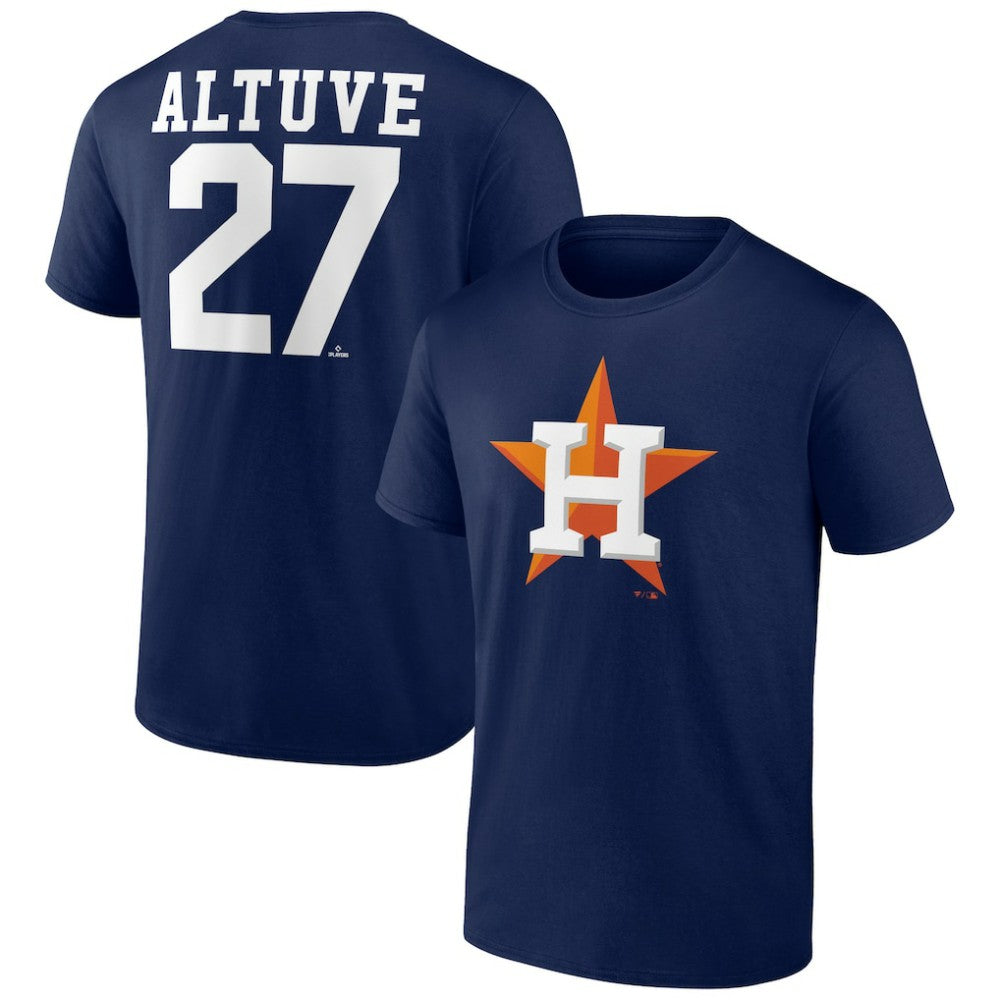MLB Jose Altuve Houston Astros Player Icon Name & Number T-Shirt
