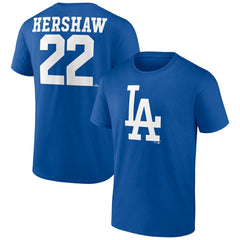 MLB Clayton Kershaw Los Angeles Dodgers Player Icon Name & Number T-Shirt