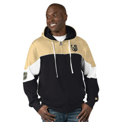 NHL Black/Gold Vegas Golden Knights Starter Power Forward Full-Zip Hoodie
