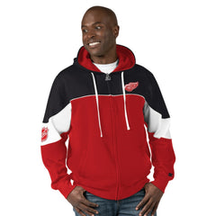 NHL Red/Black Detroit Red Wings Starter Power Forward Full-Zip Hoodie