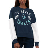 NHL Deep Sea Blue Seattle Kraken G-III 4Her by Carl Banks Women's Team Pride Pullover Sweatshirt