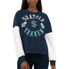 NHL Deep Sea Blue Seattle Kraken G-III 4Her by Carl Banks Women's Team Pride Pullover Sweatshirt