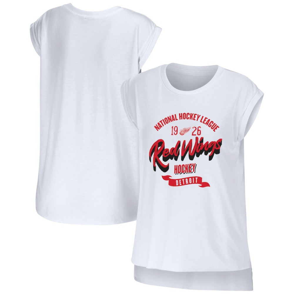 NHL White Detroit Red Wings WEAR by Erin Andrews Women's Domestic Tank Top