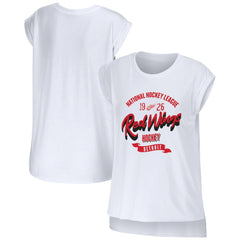 NHL White Detroit Red Wings WEAR by Erin Andrews Women's Domestic Tank Top