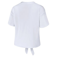 NHL White Pittsburgh Penguins WEAR by Erin Andrews Women's Front Knot T-Shirt