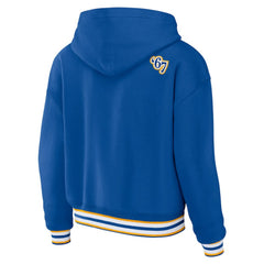 NHL Blue St. Louis Blues WEAR by Erin Andrews Women's Lace-Up Pullover Hoodie