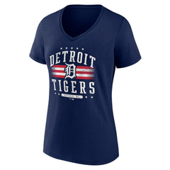 MLB Detroit Tigers Women's Americana Team V-Neck T-Shirt