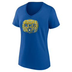 MLB Milwaukee Brewers Women's Hometown Collection Barrel V-Neck T-Shirt