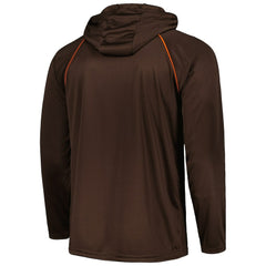 Starter Gridiron Classics Throwback Raglan Long Sleeve Hooded T-Shirt - Cleveland Browns