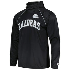 Starter Gridiron Classics Throwback Raglan Long Sleeve Hooded T-Shirt - Las Vegas Raiders