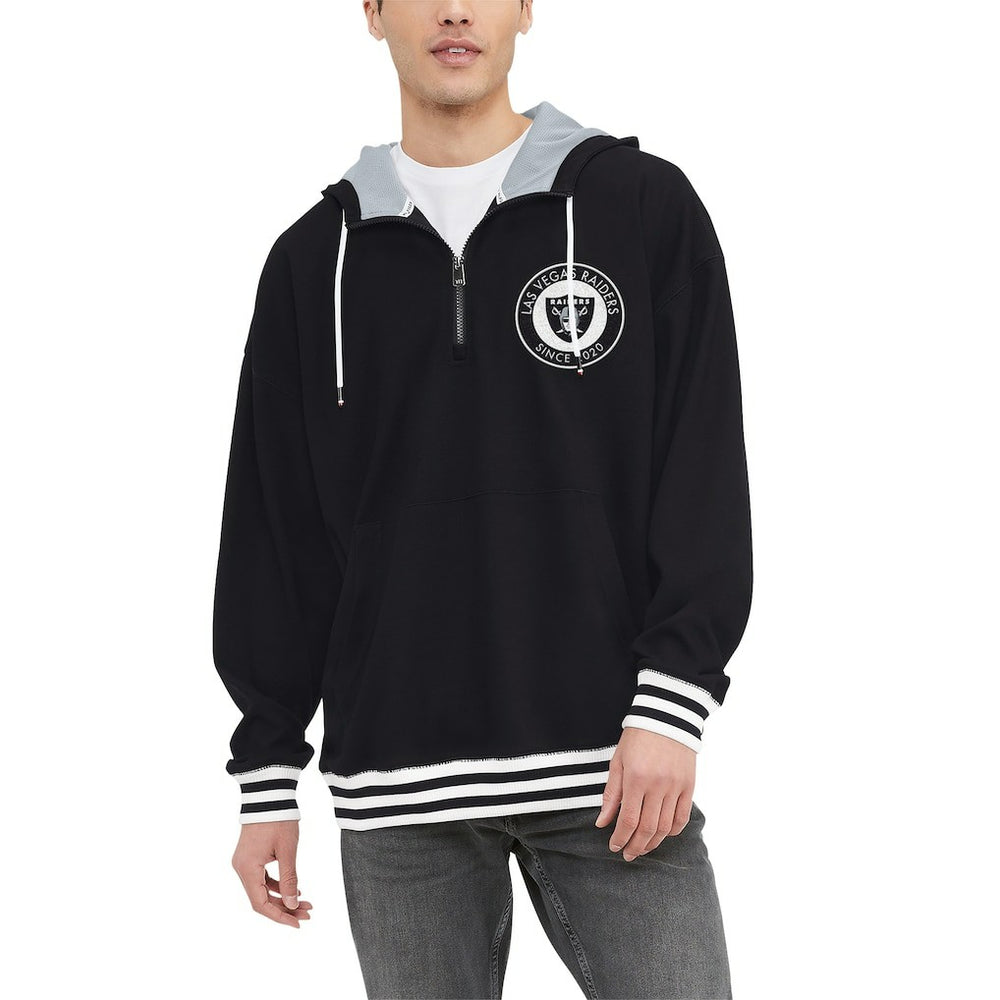 Tommy Hilfiger Aaron Quarter-Zip Hoodie - Las Vegas Raiders