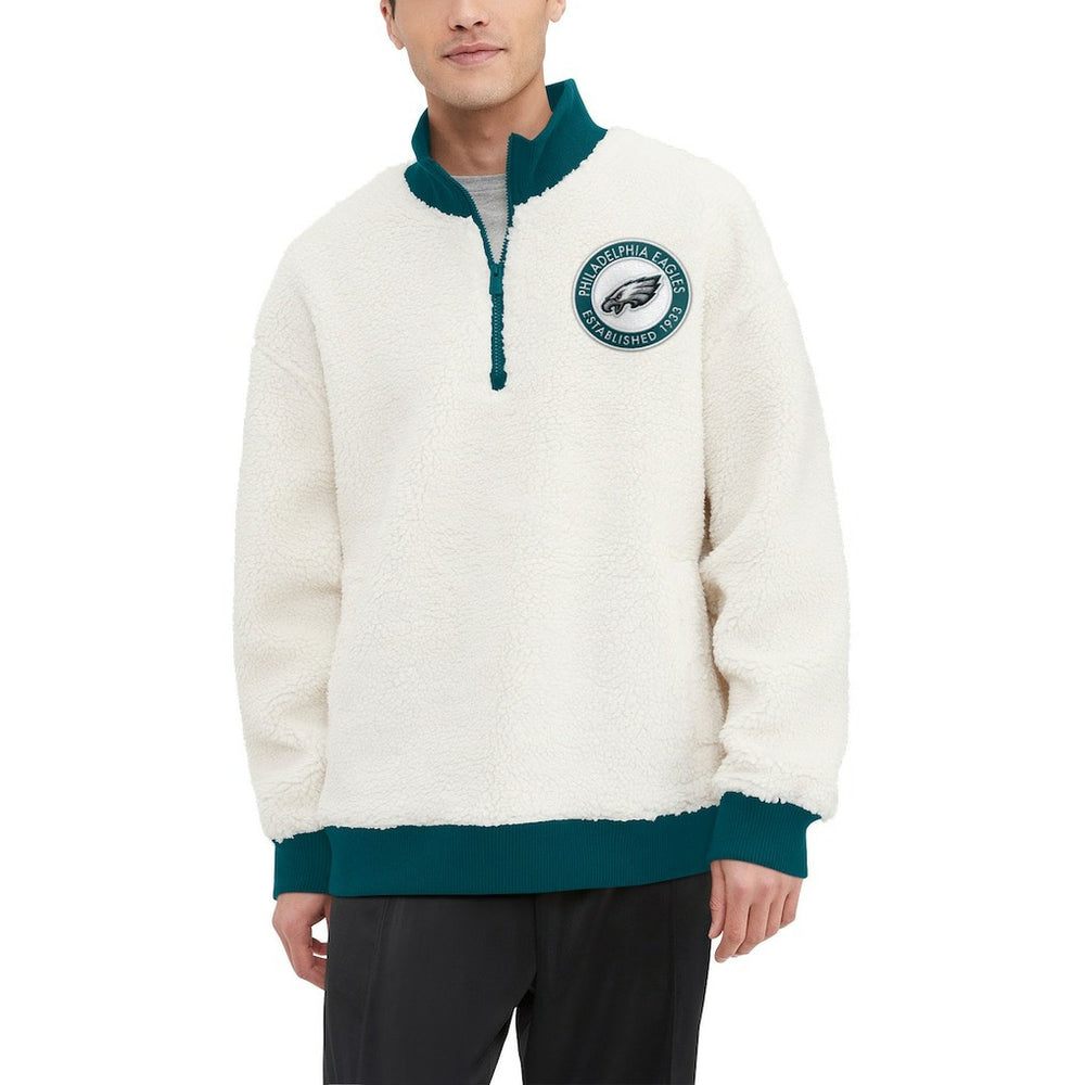 Tommy Hilfiger Jordan Sherpa Quarter-Zip Sweatshirt - Philadelphia Eagles