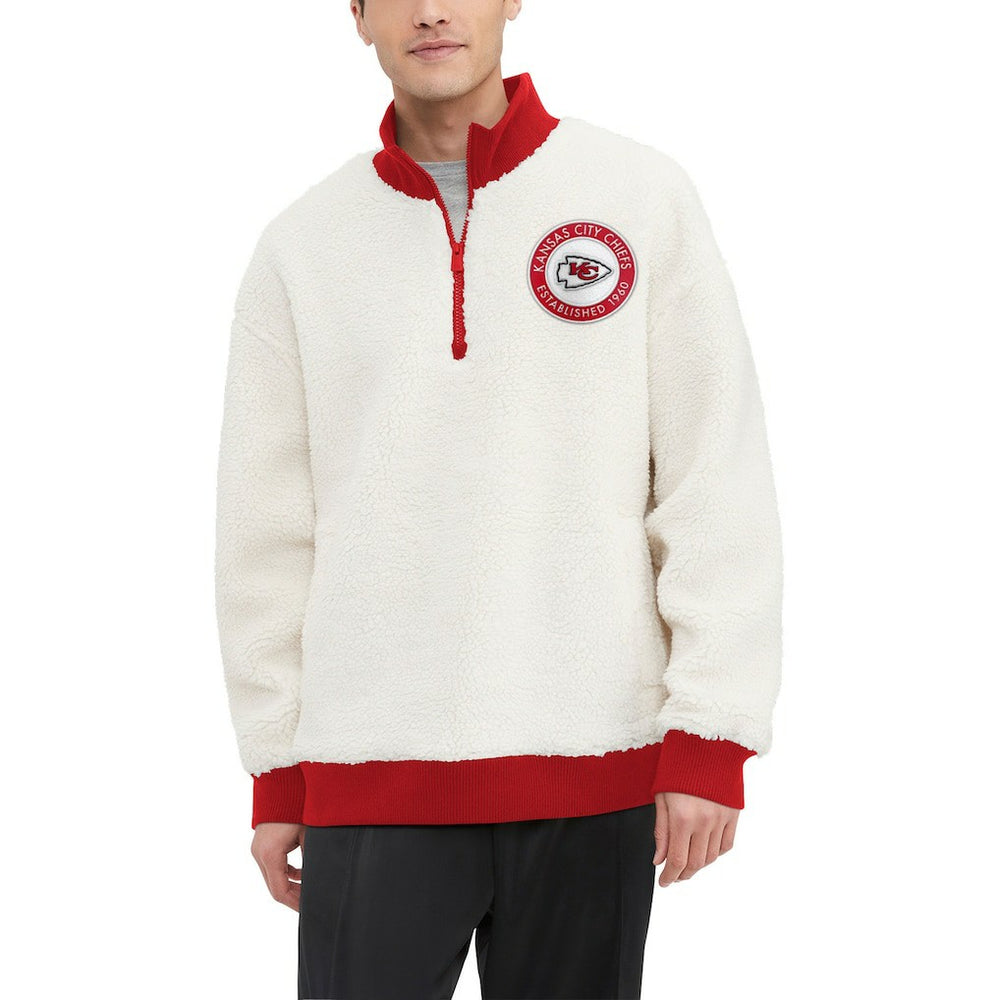 Tommy Hilfiger Jordan Sherpa Quarter-Zip Sweatshirt - Kansas City Chiefs