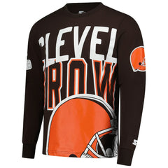 Starter Clutch Hit Long Sleeve T-Shirt - Cleveland Browns