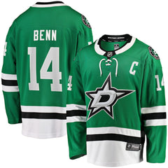 NHL Kelly Green Jamie Benn Dallas Stars Fanatics Captain Patch Home Breakaway Jersey