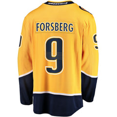 NHL Gold Filip Forsberg Nashville Predators Fanatics Home Breakaway Jersey