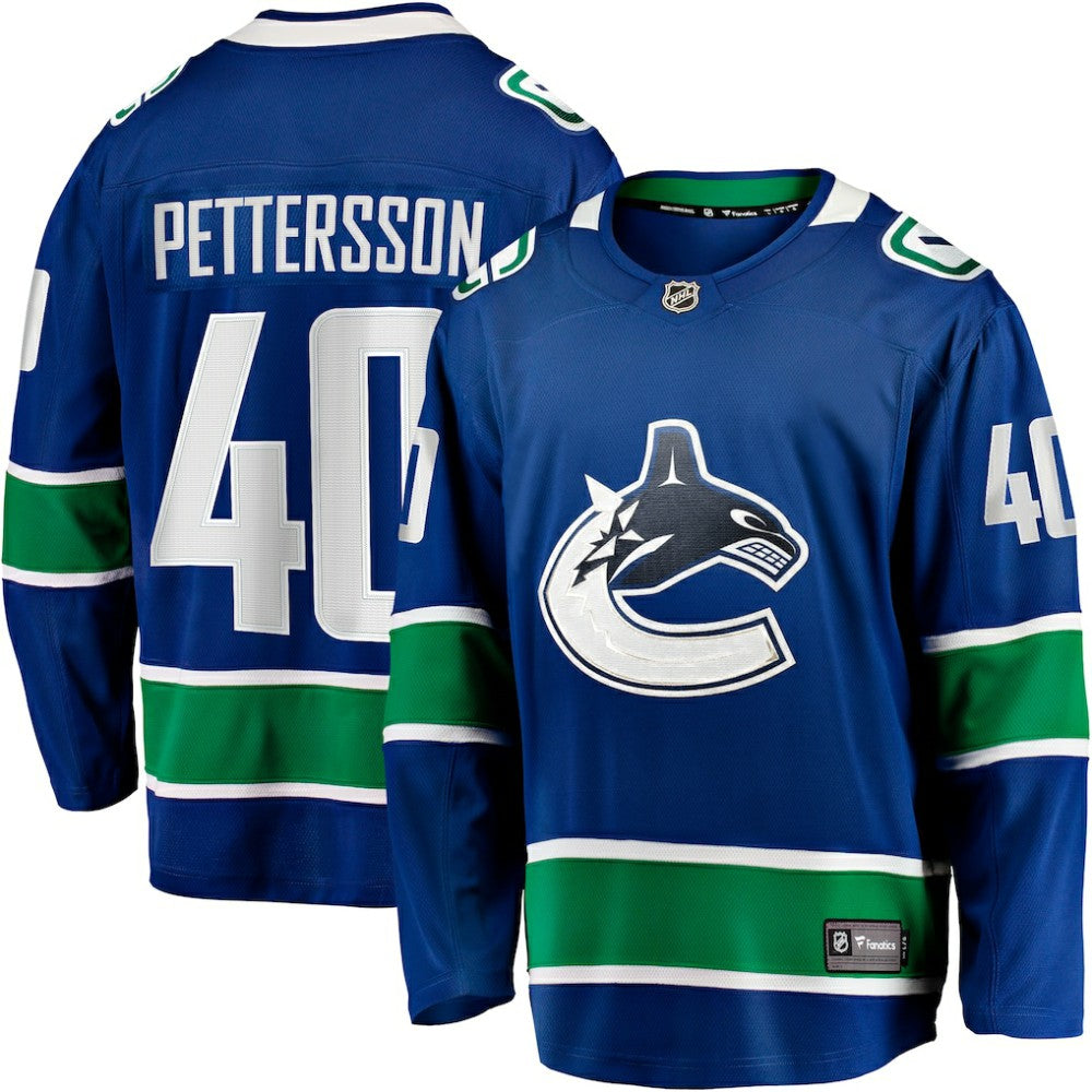 NHL Blue Elias Pettersson Vancouver Canucks Fanatics Home Breakaway Jersey