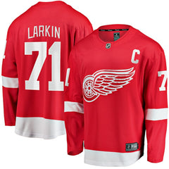 NHL Red Dylan Larkin Detroit Red Wings Fanatics Branded Captain Home Breakaway Jersey