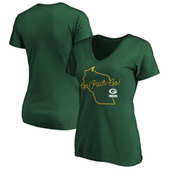 Women's Script V-Neck T-Shirt - Green Bay Packers