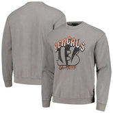 The Wild Collective Unisex Distressed Pullover Sweatshirt - Cincinnati Bengals