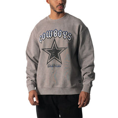 The Wild Collective Unisex Distressed Pullover Sweatshirt - Dallas Cowboys