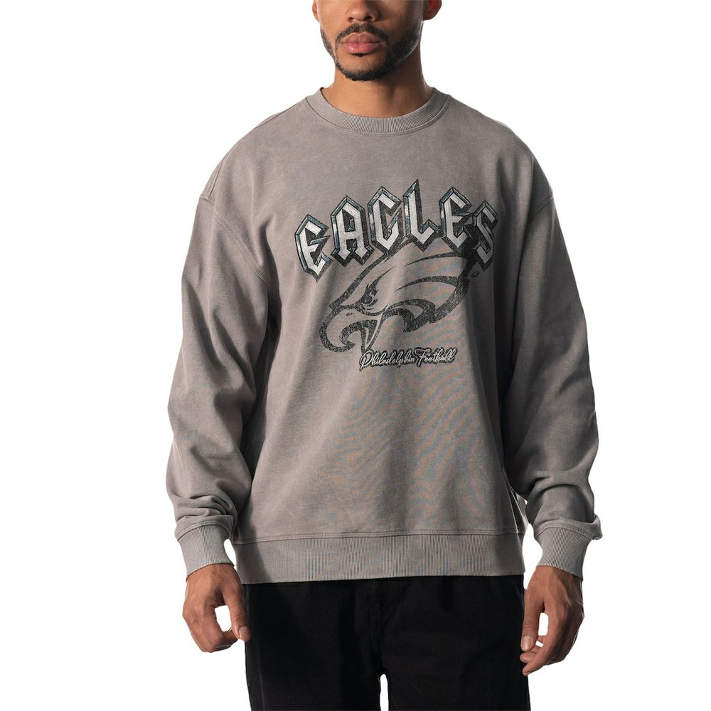 The Wild Collective Unisex Distressed Pullover Sweatshirt - Philadelphia Eagles