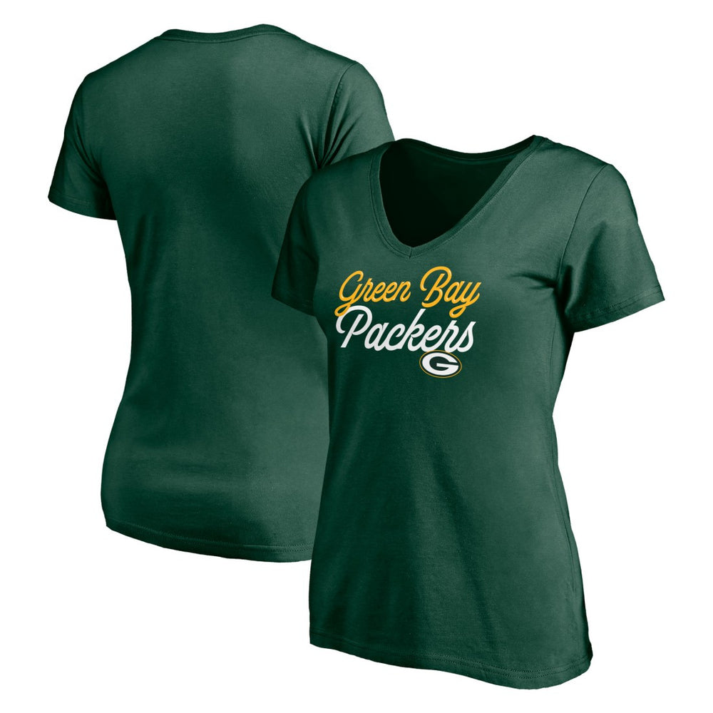 Women's Long Stride V-Neck T-Shirt - Green Bay Packers