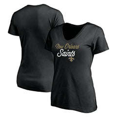 Women's Long Stride V-Neck T-Shirt - New Orleans Saints