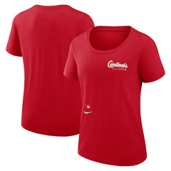 MLB St. Louis Cardinals Nike Women's Authentic Collection Performance Scoop Neck T-Shirt