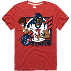 C.J. Stroud Homage Unisex Caricature Player Tri-Blend T-Shirt - Houston Texans