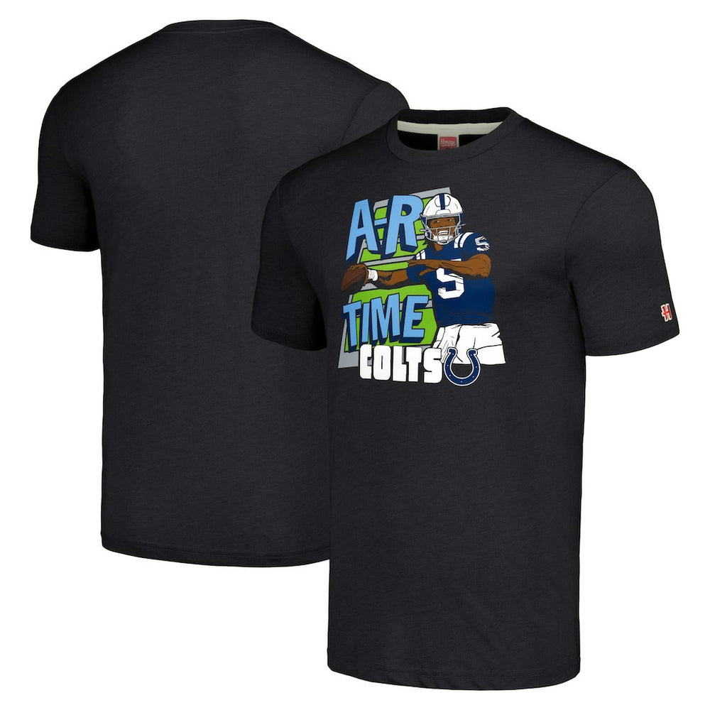 Anthony Richardson Sr. Homage Unisex Caricature Player Tri-Blend T-Shirt - Indianapolis Colts
