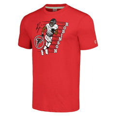 Bijan Robinson Homage Unisex Caricature Player Tri-Blend T-Shirt - Atlanta Falcons
