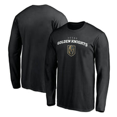 NHL Black Vegas Golden Knights Team Lockup Long Sleeve T-Shirt