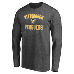 NHL Charcoal Pittsburgh Penguins Victory Arch Long Sleeve T-Shirt