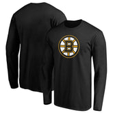 NHL Black Boston Bruins Primary Logo Long Sleeve T-Shirt